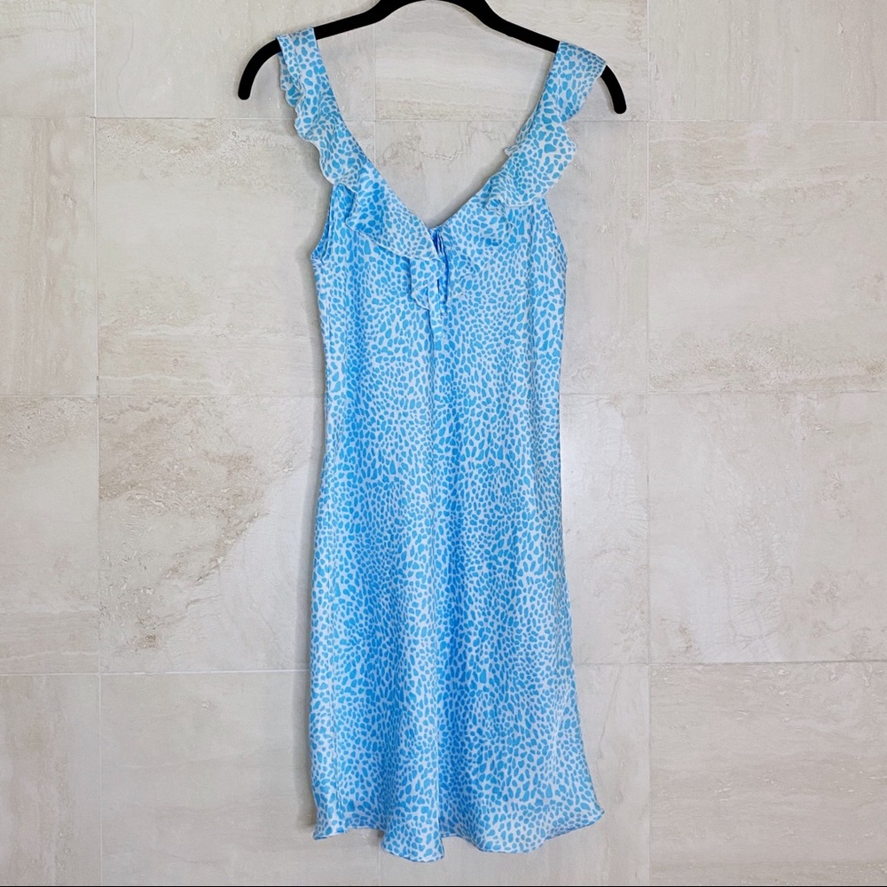 SOLD Y2k 90’s Animal Print Blue Lingerie Nightgown